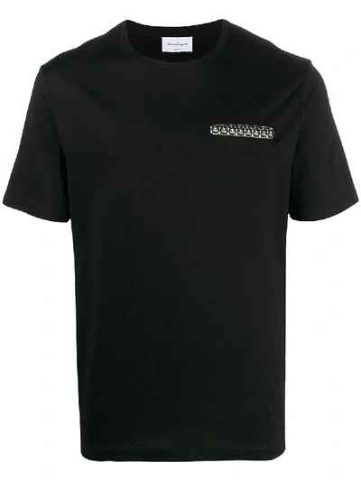 Shop Ferragamo Gancini Detail T-shirt In Black