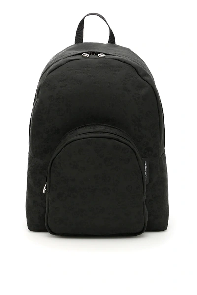 Shop Alexander Mcqueen Jacquard Skull Backpack In Black