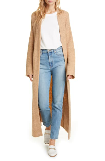 long camel cardigan