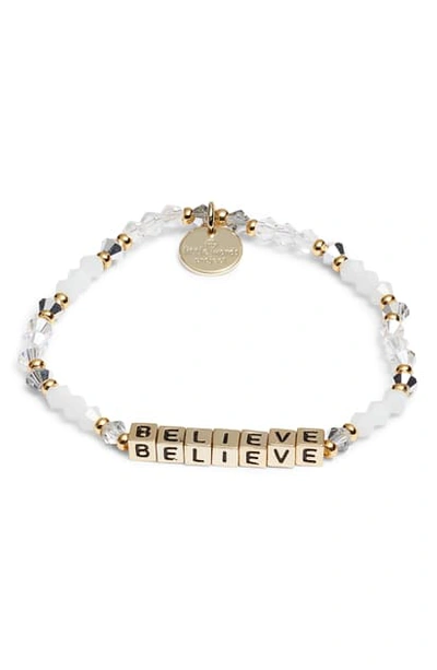 Shop Little Words Project Believe Bracelet In Empire Sm White