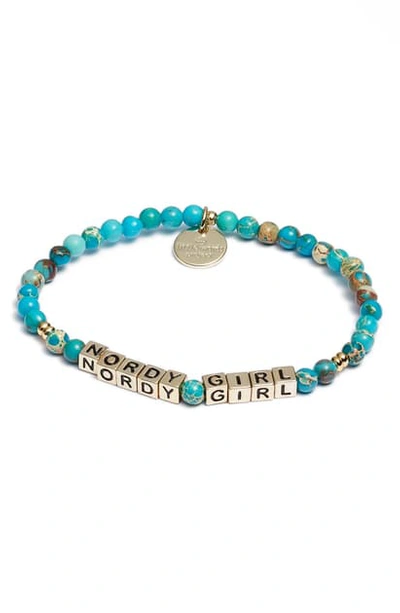 Shop Little Words Project Nordy Girl Bracelet In Emperors Stone Gold