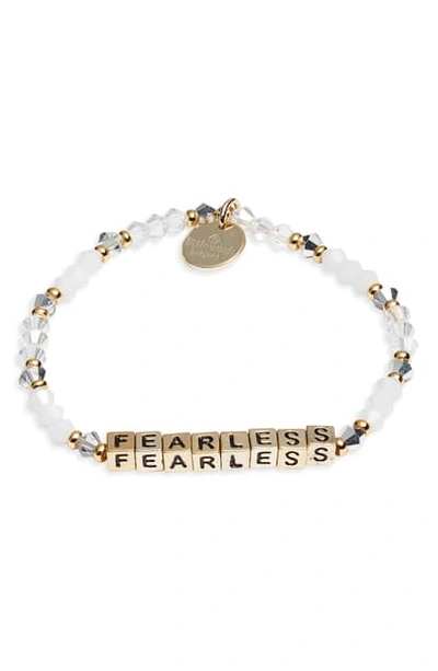 Shop Little Words Project Fearless Bracelet In Empire Gold