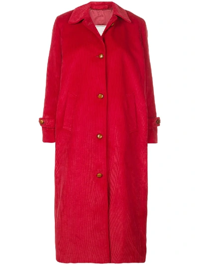 Shop Giuliva Heritage Collection Maria Corduroy Coat In Red