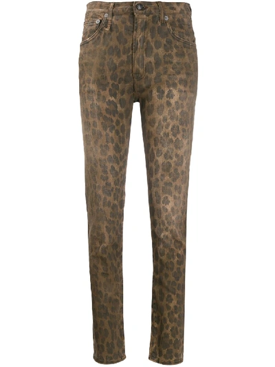 Shop R13 Leopard Print Trousers In Brown