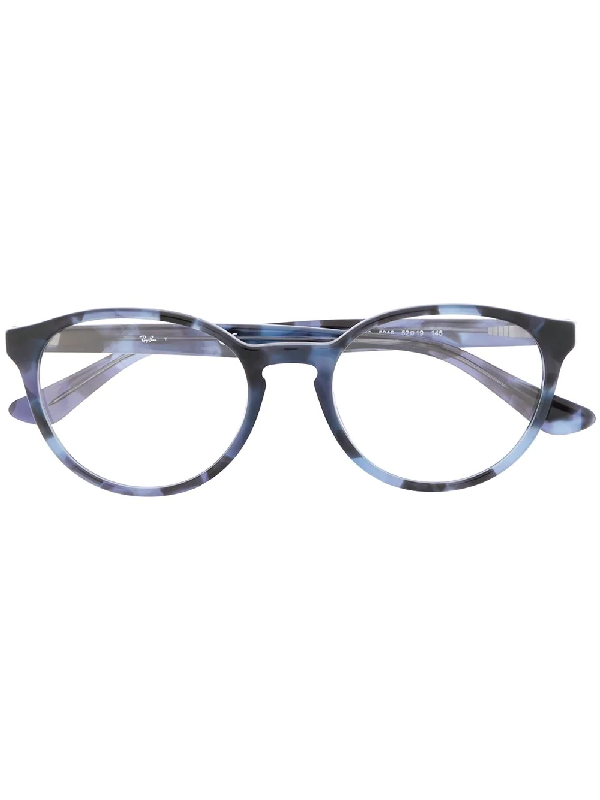 Ray Ban 5380 Marbled Glasses In Blau | ModeSens