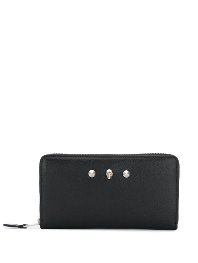 Shop Alexander Mcqueen Stud Detail Wallet In Black