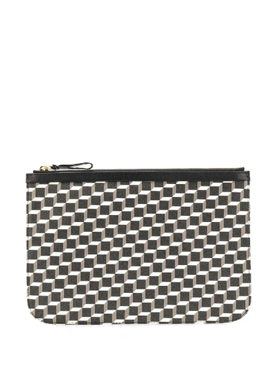 Shop Pierre Hardy Geometric Print Clutch Bag In Black