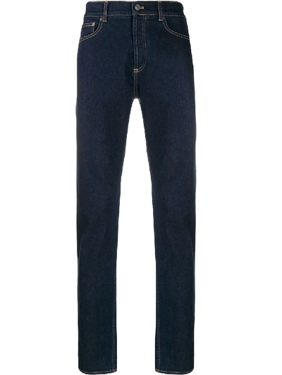 Shop Givenchy Logo Stripe Jeans In Blue