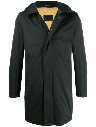 Shop Dell'oglio Marvin Hooded Coat In Black