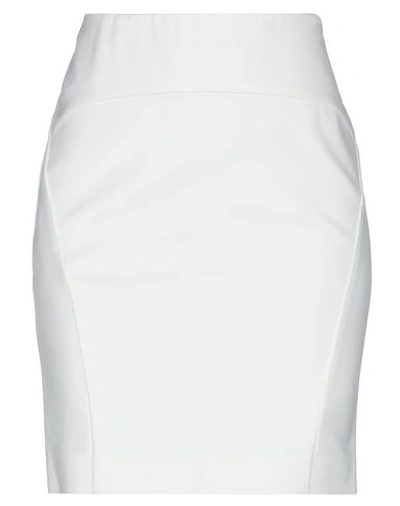 Shop Patrizia Pepe Knee Length Skirt In White