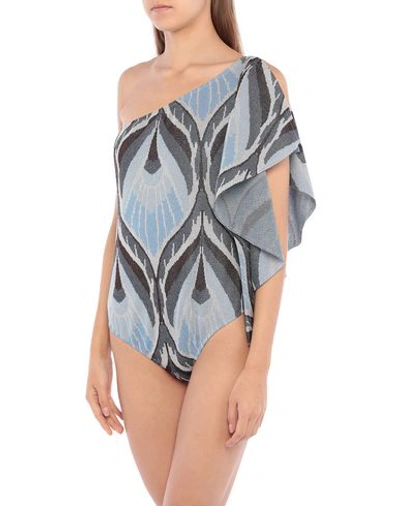 Shop Circus Hotel Woman One-piece Swimsuit Blue Size 4 Viscose, Polyester, Polyamide, Elastane