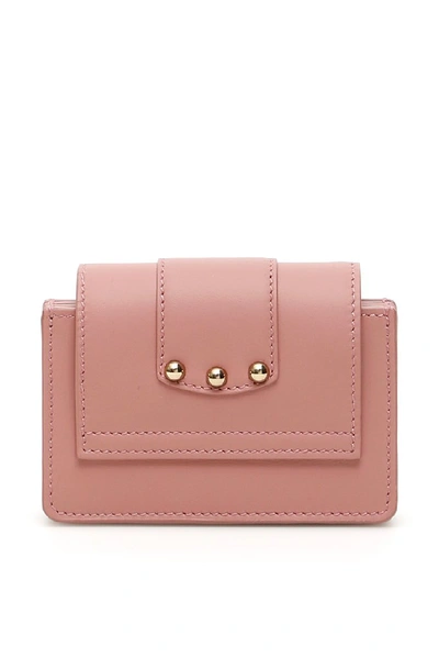 Shop Dolce & Gabbana Dg Amore Embellished Cardholder In Pink