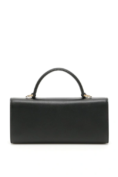 Shop Ferragamo Salvatore  Gancini Mini Tote Bag In Black