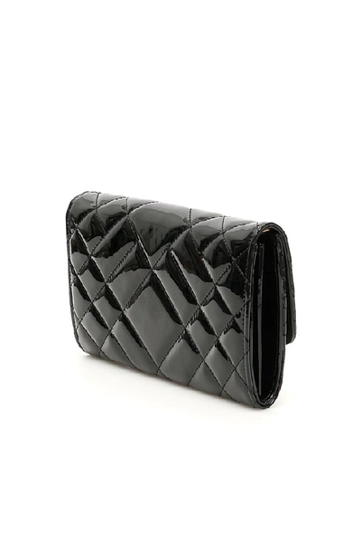 Shop Versace Medusa Quilted Clutch Bag In Black