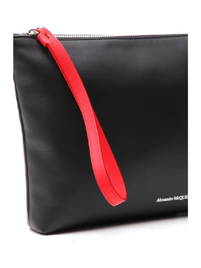 Shop Alexander Mcqueen Zipped Clutch Bag In Black