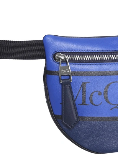 Shop Alexander Mcqueen Logo Belt Bag In Blue