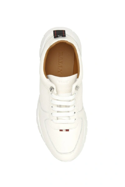 Shop Bally Harlam Logo Heel Low Top Sneakers In White