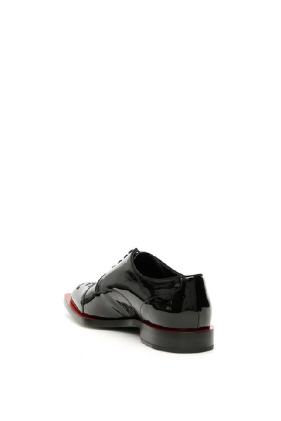 Shop Fendi Ff Karligraphy Derby Shoes In Black