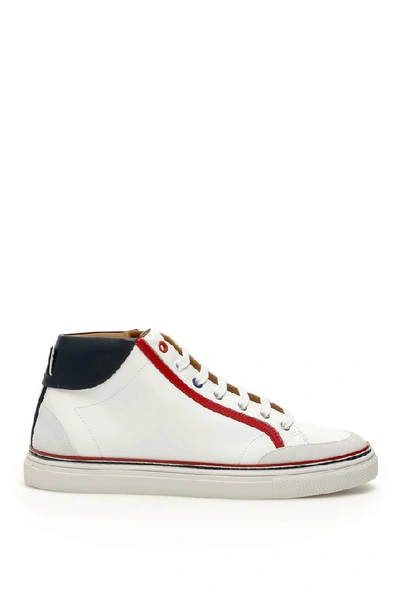 Shop Thom Browne Hi Top Sneakers In White