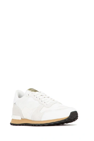 Shop Valentino Garavani Rockrunner Camouflage Sneakers In White