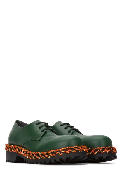 Shop Balenciaga Woven Sole Detail Lace In Green