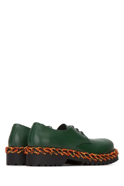 Shop Balenciaga Woven Sole Detail Lace In Green