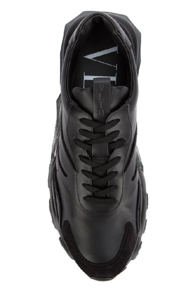 Shop Valentino Garavani Bounce Low Top Sneakers In Black