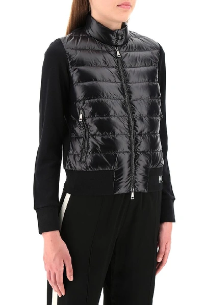 Shop Moncler Logo Detail Padded Jacket In Black