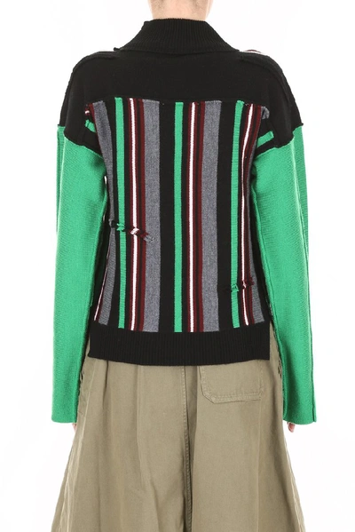 Shop Jw Anderson Striped Knitted Jumper In Multi