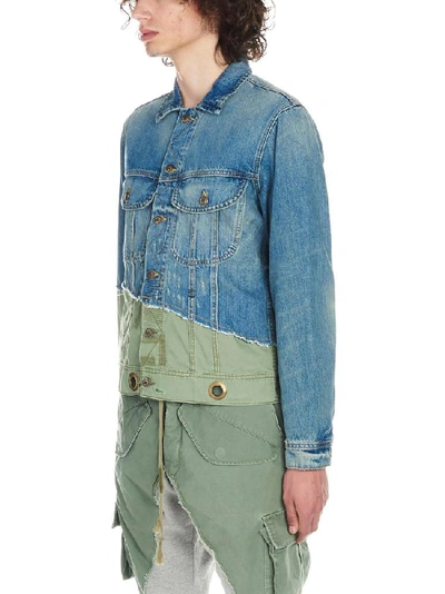 Shop Greg Lauren Patchwork Denim Jacket In Multi