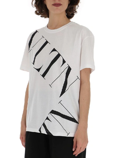 Shop Valentino Vltn Logo Crewneck T In White