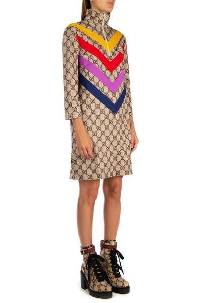 Shop Gucci Gg Supreme Dress In Multi