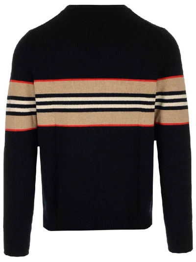 Shop Burberry Contrasting Stripes Sweater In Multi