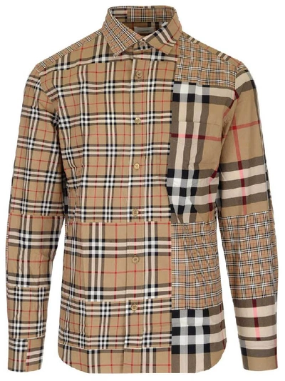 Shop Burberry Patchwork Checked Shirt In Multi