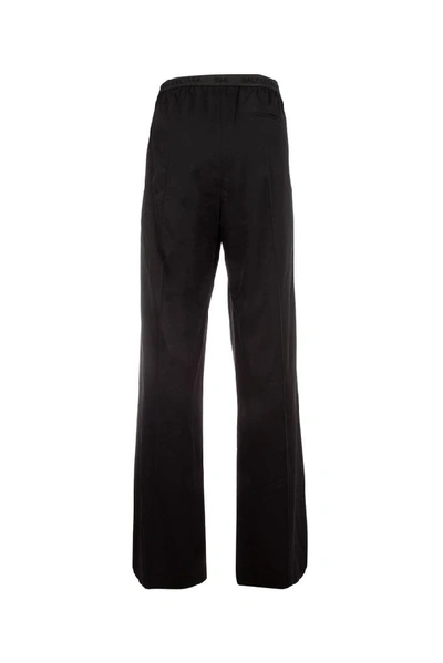 Shop Balenciaga Wide Leg Trousers In Black