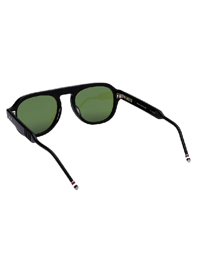 Shop Thom Browne Eyewear Aviator Frame Sunglasses In Metallic