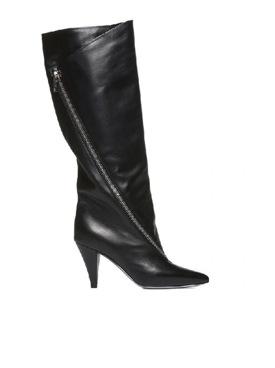 Shop Givenchy Police High Boots In Nero