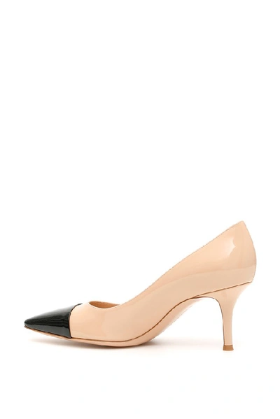 Shop Gianvito Rossi Lucy Bicolour Stiletto Pumps In Beige