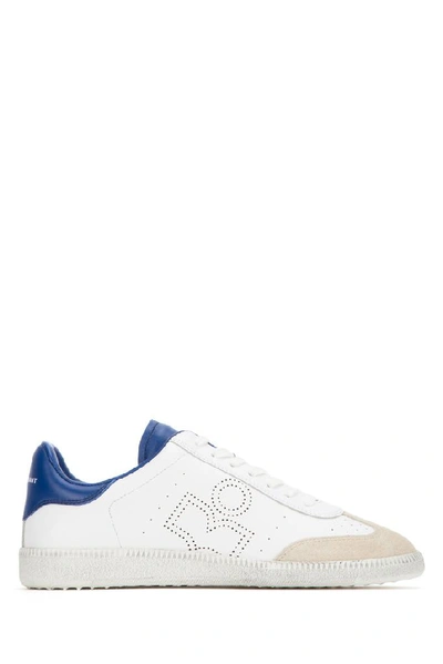 Shop Isabel Marant Perforated Logo Sneakers In White