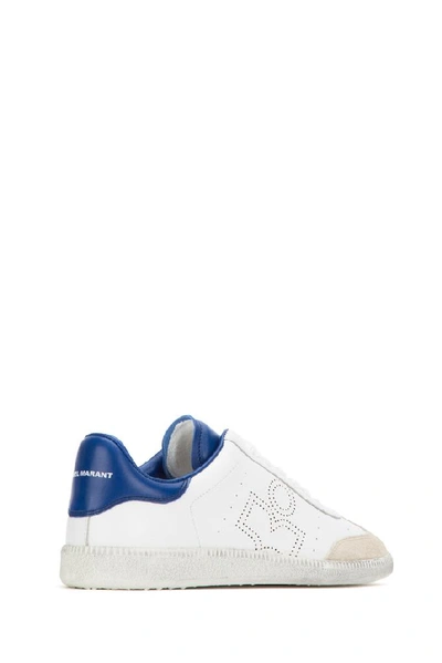 Shop Isabel Marant Perforated Logo Sneakers In White