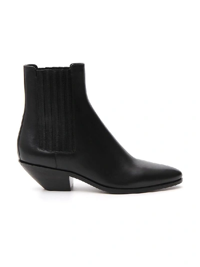 Shop Saint Laurent West Chelsea Boots In Black
