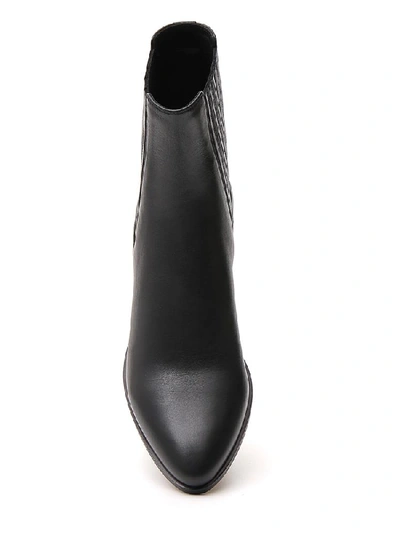 Shop Saint Laurent West Chelsea Boots In Black