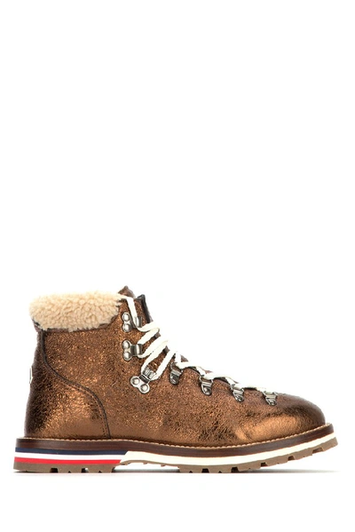 Shop Moncler Blanche Ankle Boots In Brown