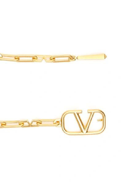 Shop Valentino Vlogo Belt In Gold