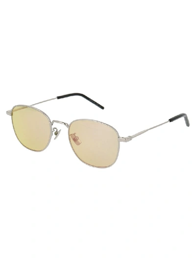 Shop Saint Laurent Eyewear Aviator Sunglasses In Multi