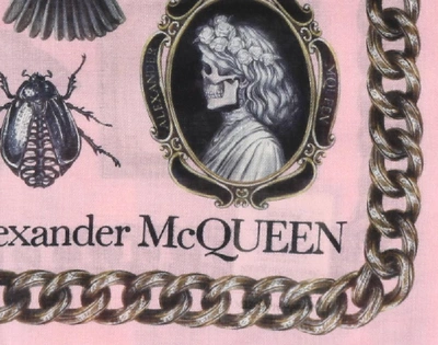 Shop Alexander Mcqueen Cameo And Curiosities Maxi Scarf In Pink