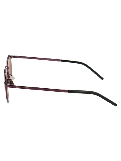 Shop Saint Laurent Eyewear Heart Shape Sunglasses In Pink