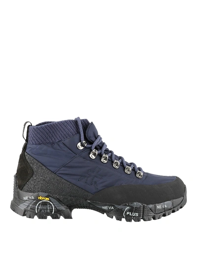Premiata Loutreck 114 Trekking Style Ankle Boots In Blue | ModeSens