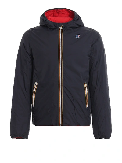 Shop K-way Jacques Thermo Plus Reversible Padded Jacket In Blue