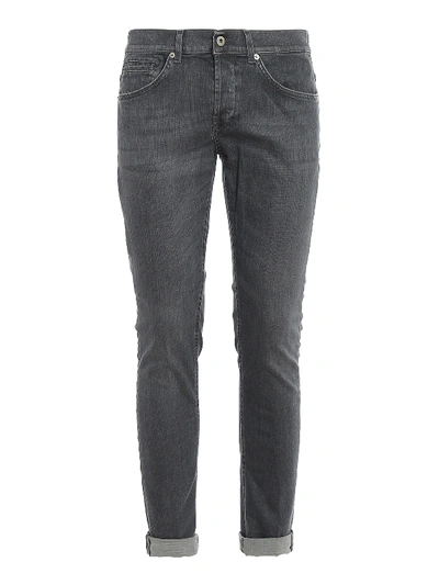 Shop Dondup George Grey Faded Skinny Jeans